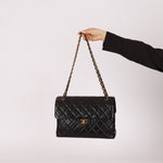 Rare Chanel 1996 Lambskin Double Sided Turnlock Classic Flap Bag 24K GP - FashioNica
