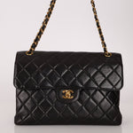 Rare Chanel 1996 Lambskin Double Sided Turnlock Classic Flap Bag 24K GP - FashioNica