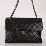 Rare Chanel 1996 Lambskin Double Sided Turnlock Classic Flap Bag 24K GP - FashioNica