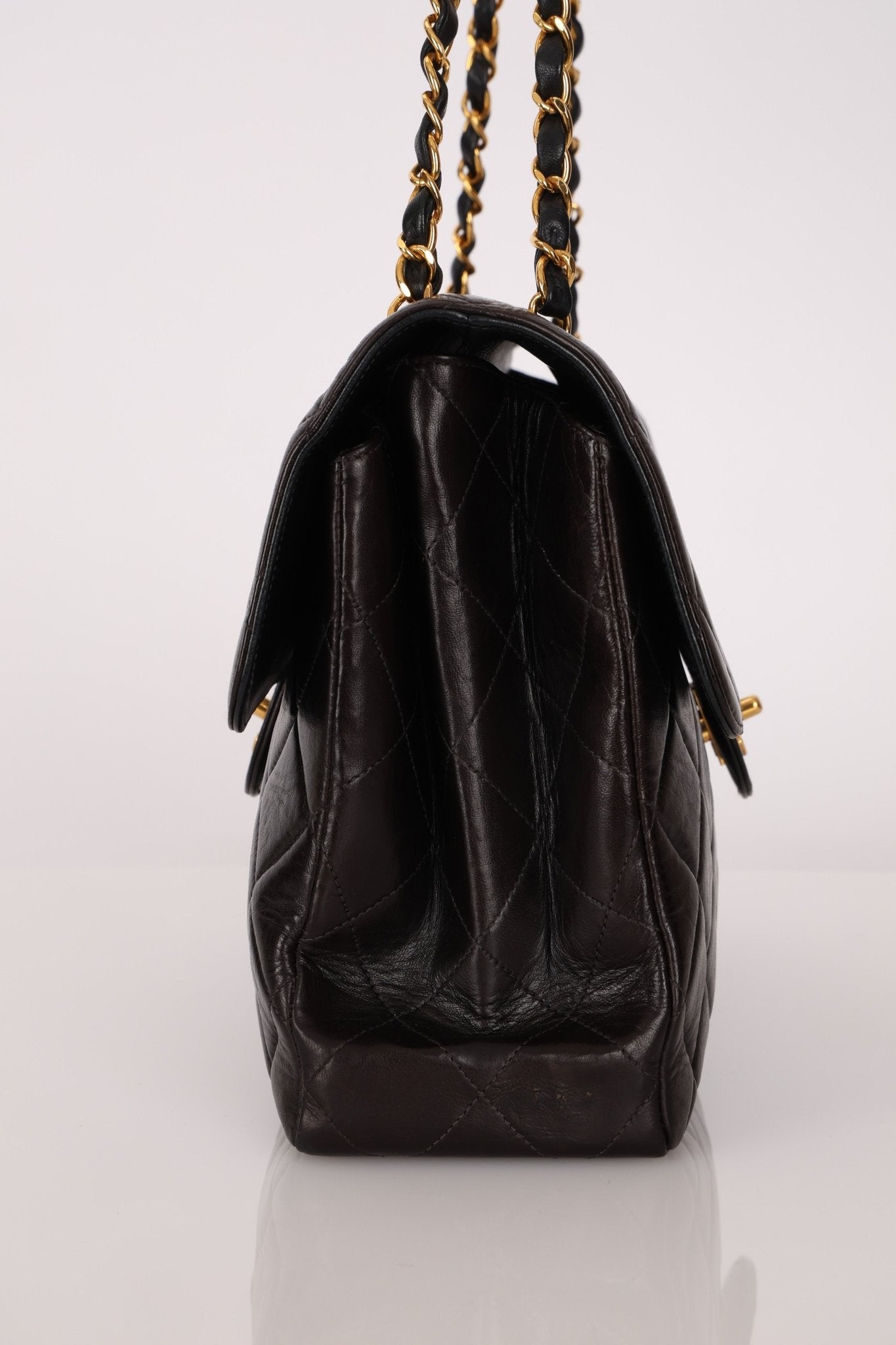 Rare Chanel 1996 Lambskin Double Sided Turnlock Classic Flap Bag 24K GP - FashioNica