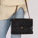Rare Chanel 1996 Lambskin Double Sided Turnlock Classic Flap Bag 24K GP - FashioNica