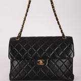 Rare Chanel 1996 Lambskin Double Sided Turnlock Classic Flap Bag 24K GP - FashioNica