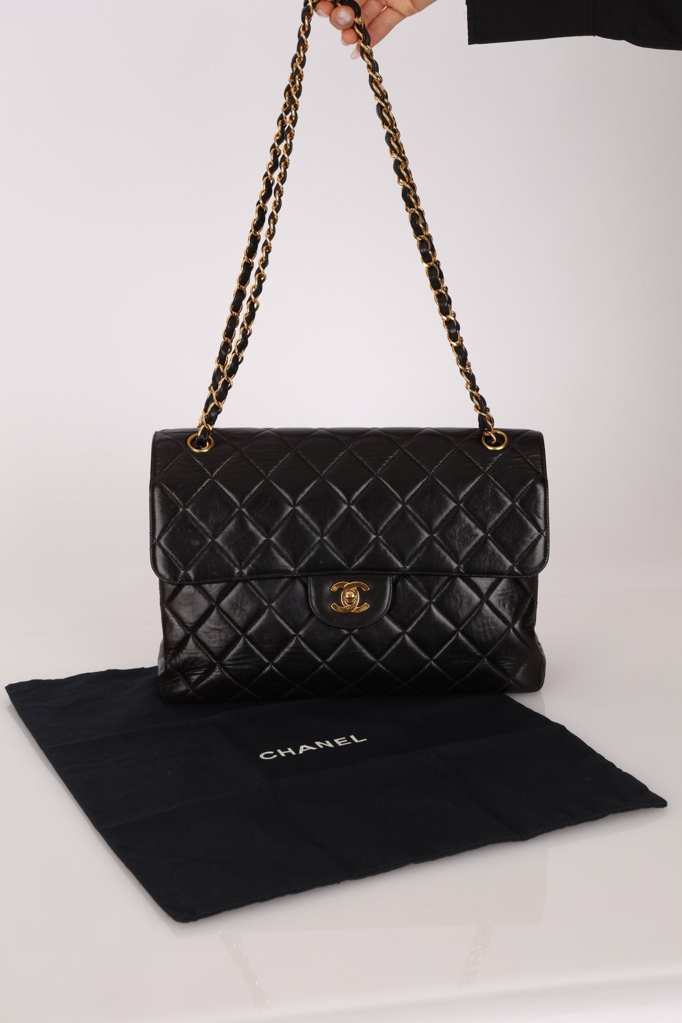 Rare Chanel 1996 Lambskin Double Sided Turnlock Classic Flap Bag 24K GP - FashioNica