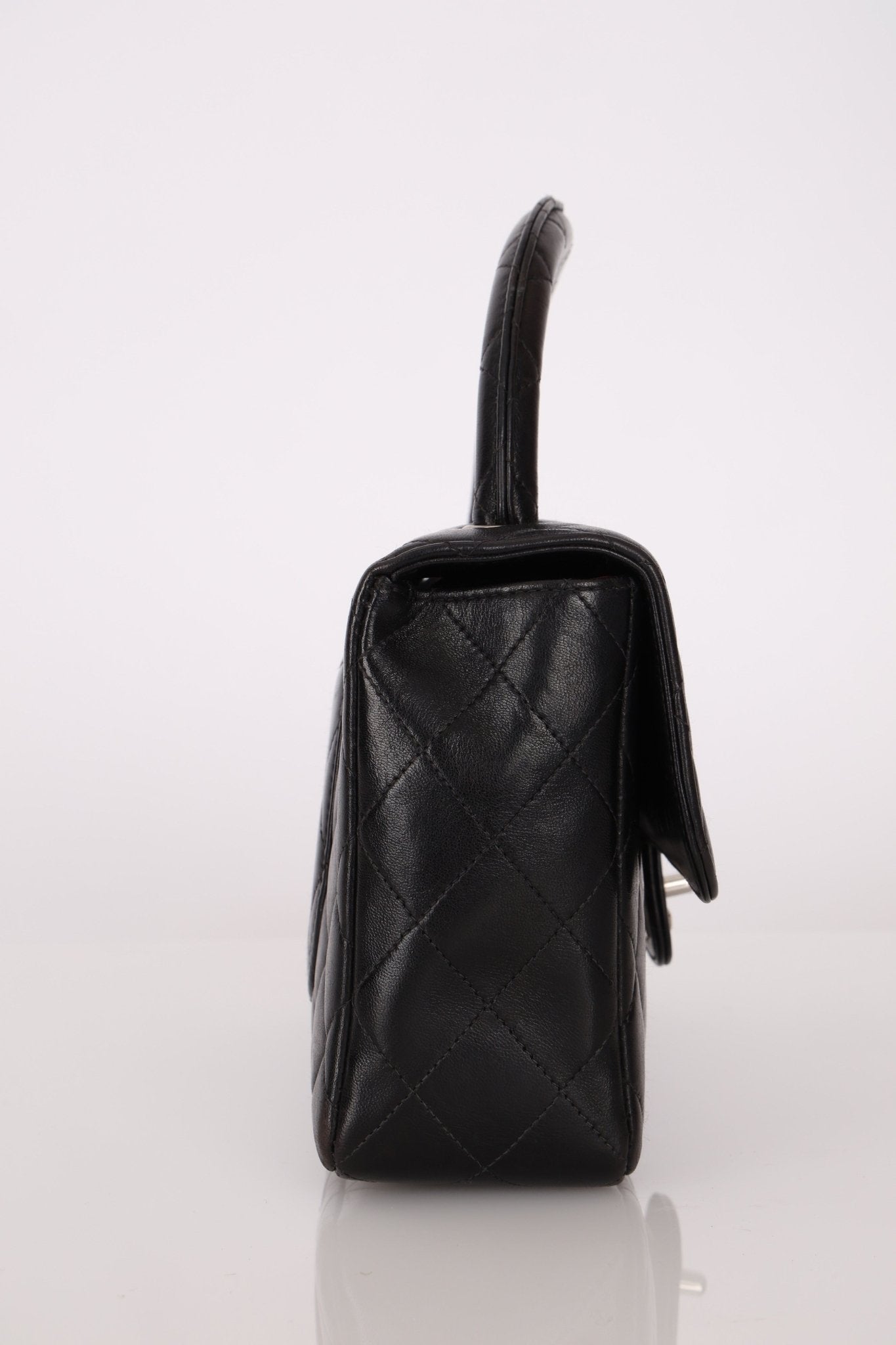 Rare Chanel 1996 Lambskin East West Kelly Top Handle SHW - FashioNica