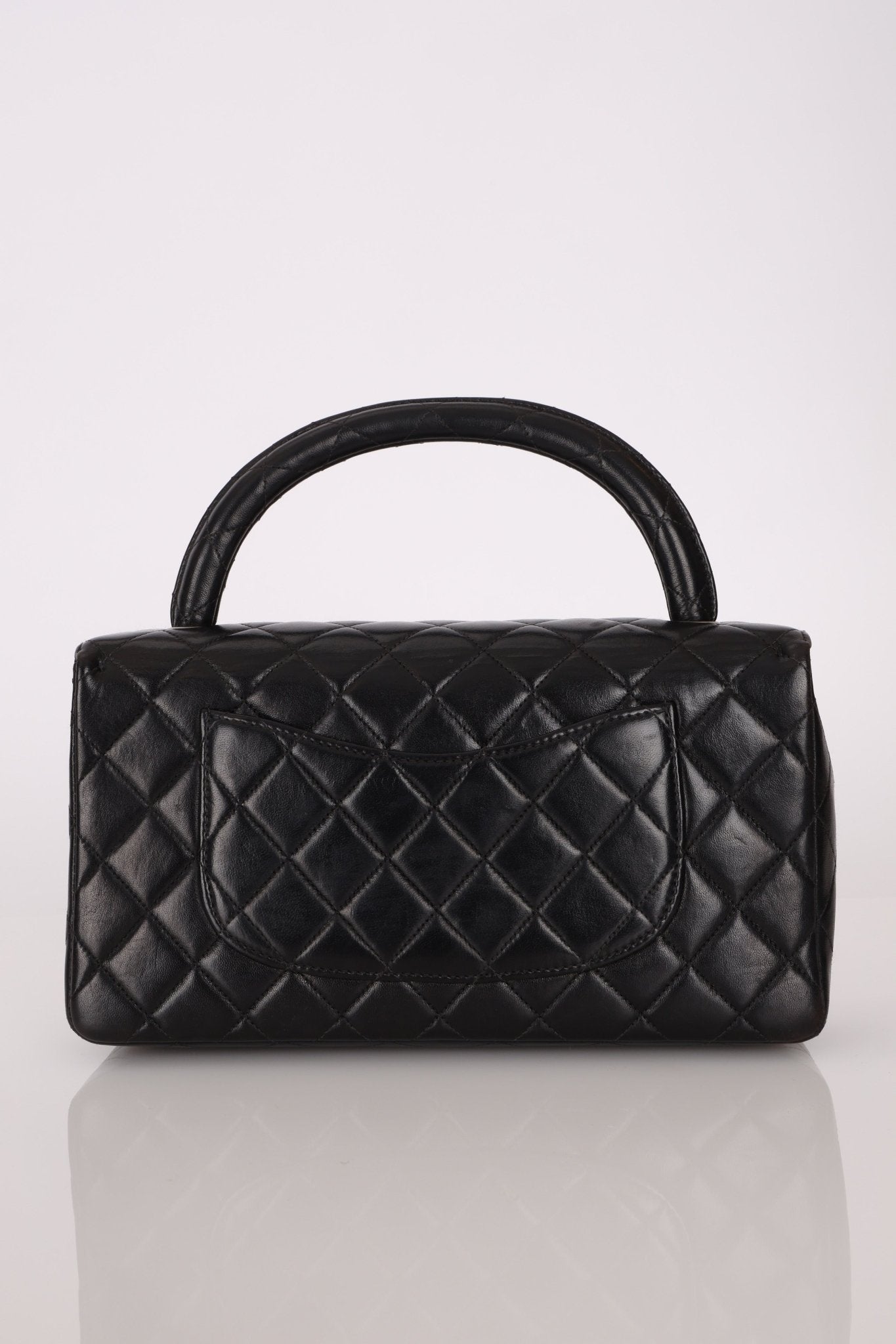 Rare Chanel 1996 Lambskin East West Kelly Top Handle SHW - FashioNica