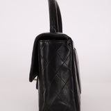 Rare Chanel 1996 Lambskin East West Kelly Top Handle SHW - FashioNica