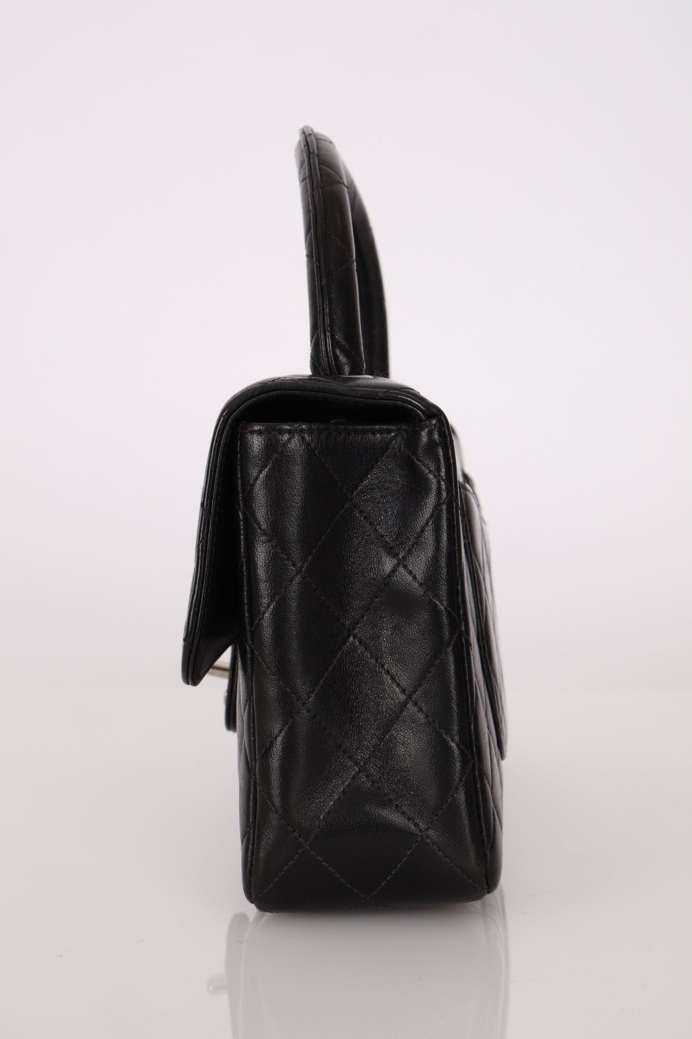 Rare Chanel 1996 Lambskin East West Kelly Top Handle SHW - FashioNica