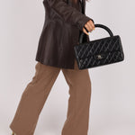 Rare Chanel 1996 Lambskin East West Kelly Top Handle SHW - FashioNica