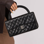 Rare Chanel 1996 Lambskin East West Kelly Top Handle SHW - FashioNica