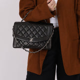 Rare Chanel 1996 Lambskin Large Diana SHW - FashioNica