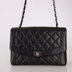 Rare Chanel 1996 Lambskin Large Diana SHW - FashioNica