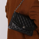 Rare Chanel 1996 Lambskin Large Diana SHW - FashioNica