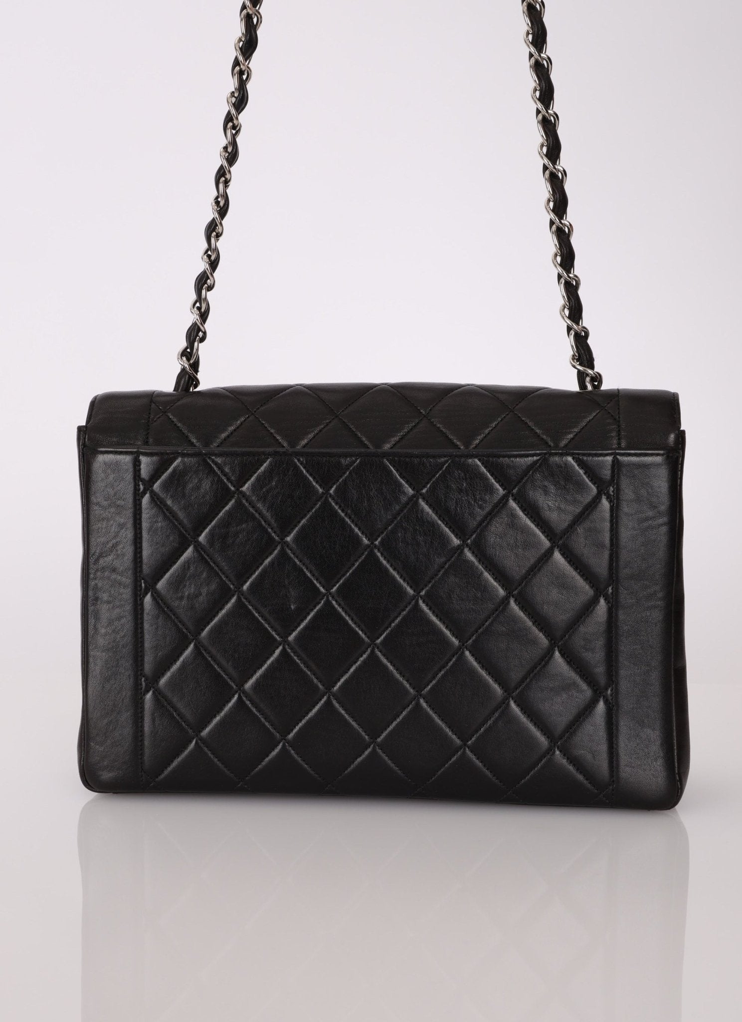 Rare Chanel 1996 Lambskin Large Diana SHW - FashioNica