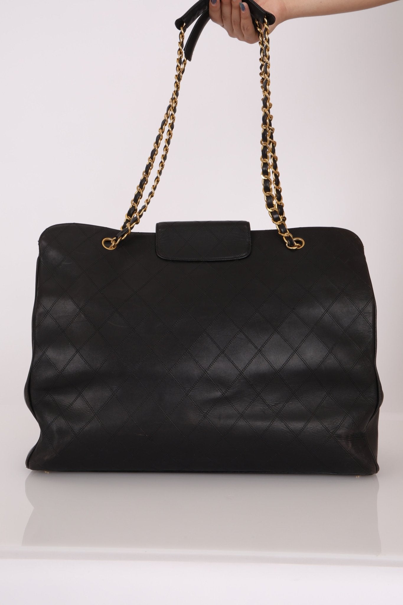 Rare Chanel 1996 Lambskin Supermodel XL Tote - FashioNica