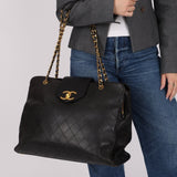 Rare Chanel 1996 Lambskin Supermodel XL Tote - FashioNica
