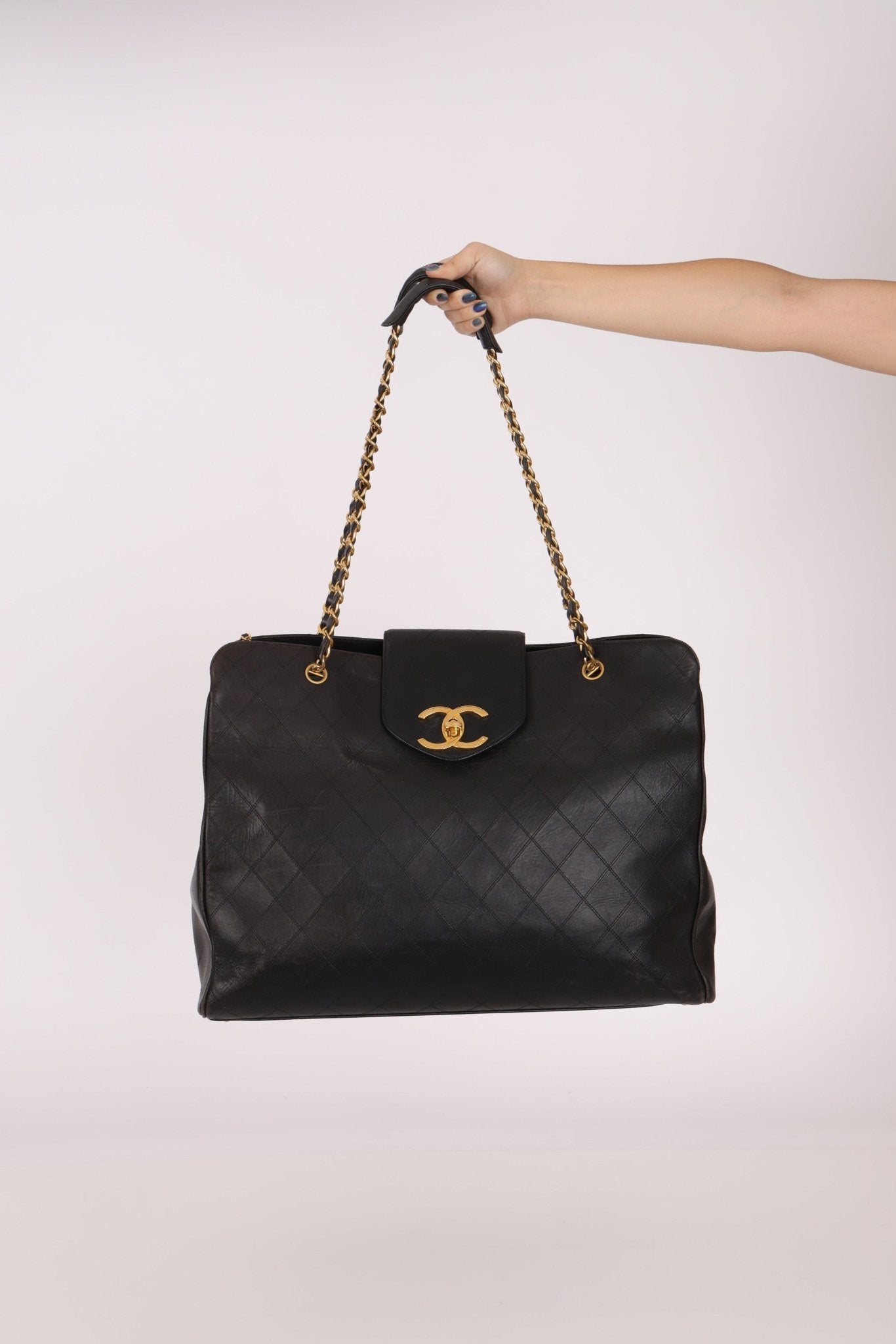 Rare Chanel 1996 Lambskin Supermodel XL Tote - FashioNica