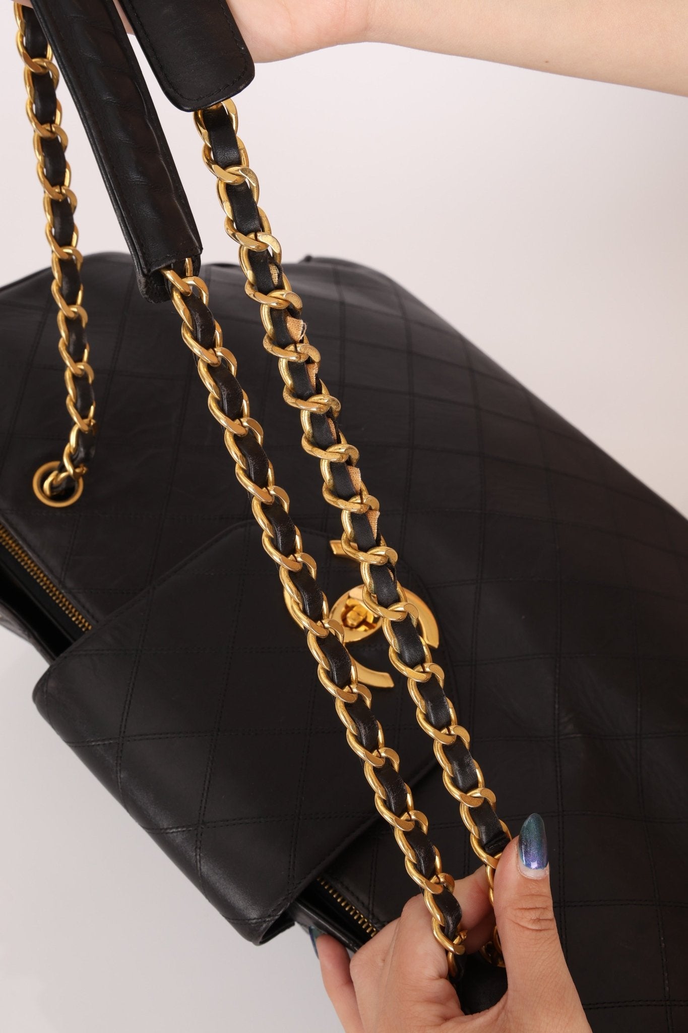 Rare Chanel 1996 Lambskin Supermodel XL Tote - FashioNica