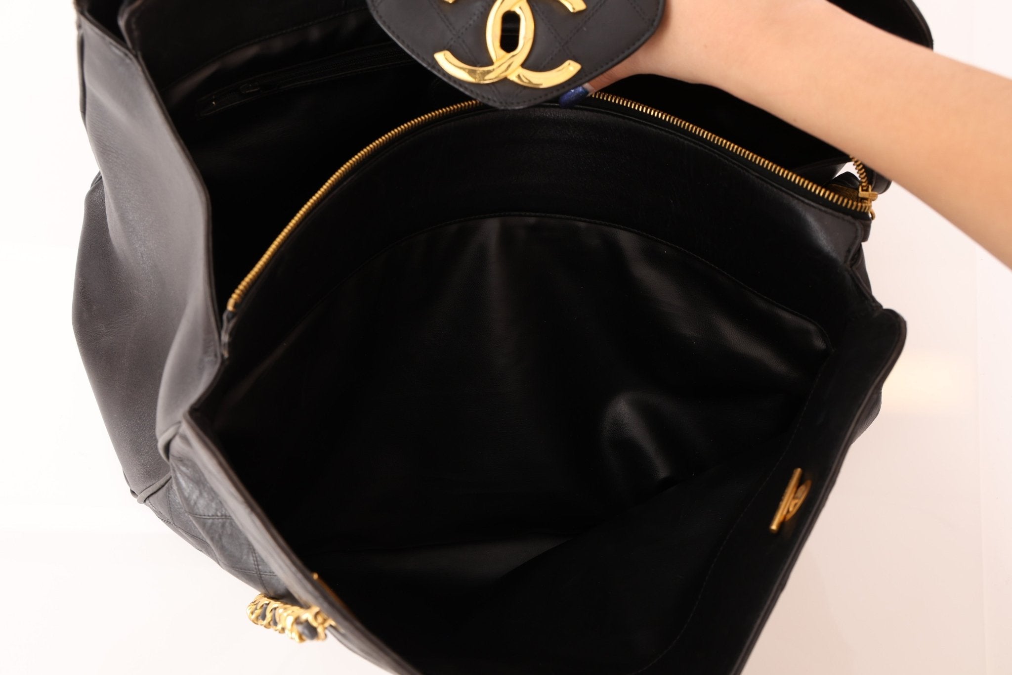 Rare Chanel 1996 Lambskin Supermodel XL Tote - FashioNica