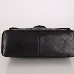 Rare Chanel 1996 Lambskin XL Double Sided Turnlock Classic Flap Bag 24K GP - FashioNica