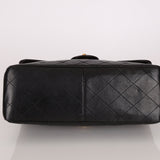 Rare Chanel 1996 Lambskin XL Double Sided Turnlock Classic Flap Bag 24K GP - FashioNica