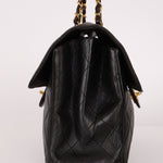 Rare Chanel 1996 Lambskin XL Double Sided Turnlock Classic Flap Bag 24K GP - FashioNica