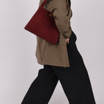 Rare Chanel 1997 Bordeaux Suede Turnlock Kelly Shoulder Bag - FashioNica