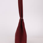 Rare Chanel 1997 Bordeaux Suede Turnlock Kelly Shoulder Bag - FashioNica