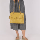 Rare Chanel 1997 Chartreuse Caviar Turnlock Zip Tote 24K GP - FashioNica