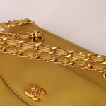 Rare Chanel 1997 Chartreuse Caviar Turnlock Zip Tote 24K GP - FashioNica