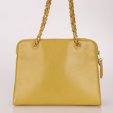 Rare Chanel 1997 Chartreuse Caviar Turnlock Zip Tote 24K GP - FashioNica