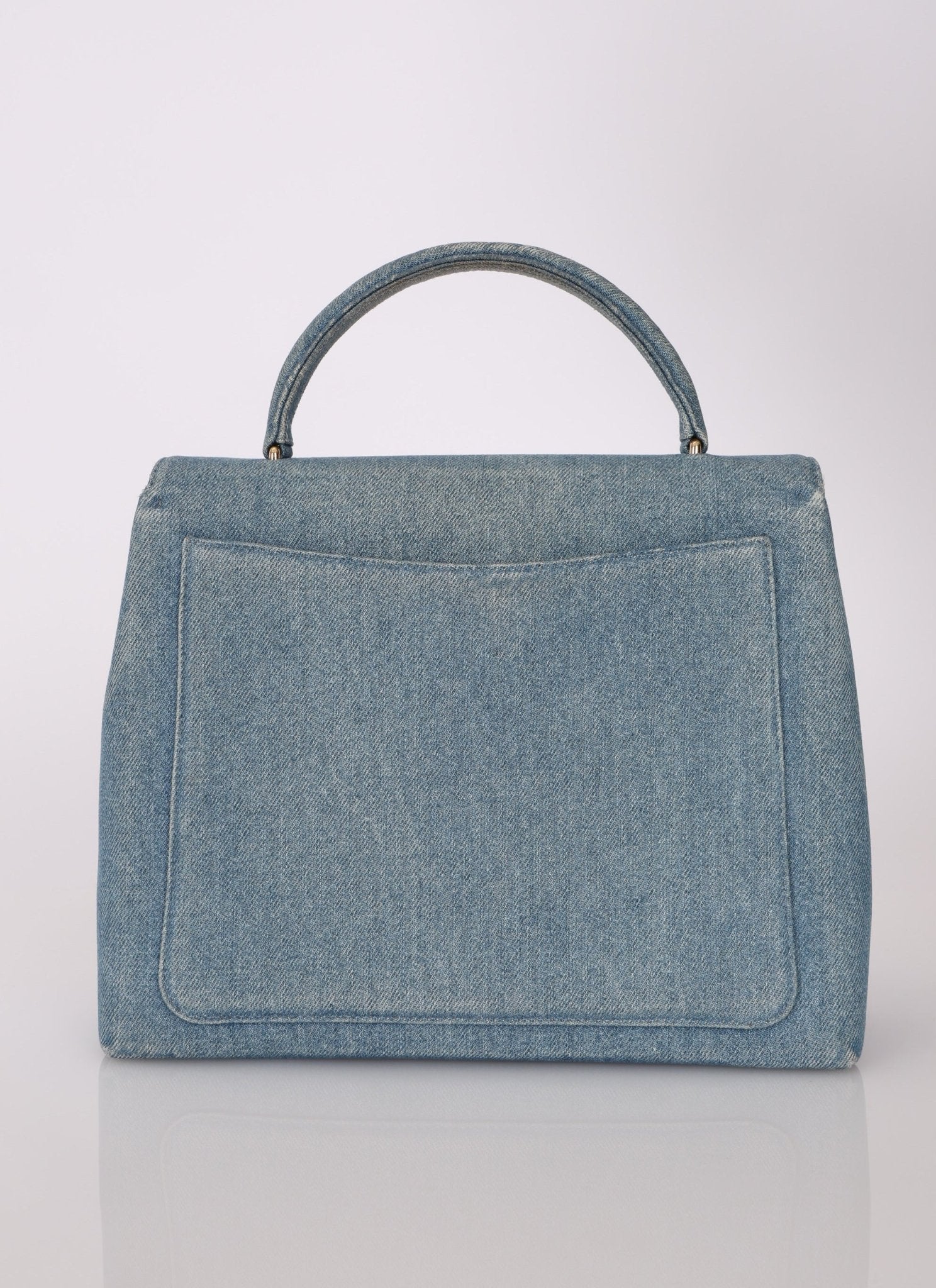 Rare Chanel 1997 Denim Kelly Top Handle - FashioNica