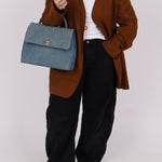 Rare Chanel 1997 Denim Kelly Top Handle - FashioNica