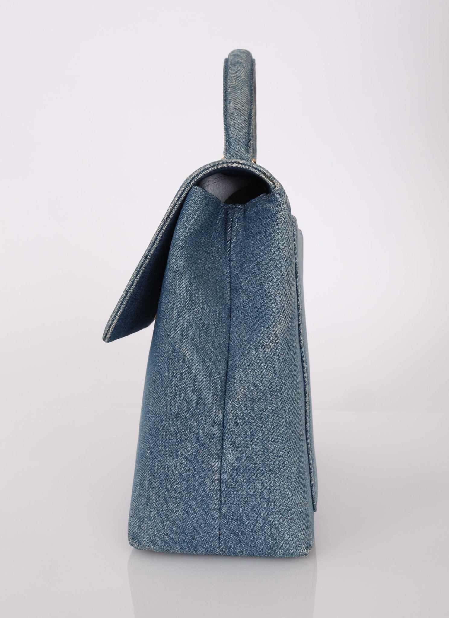 Rare Chanel 1997 Denim Kelly Top Handle - FashioNica