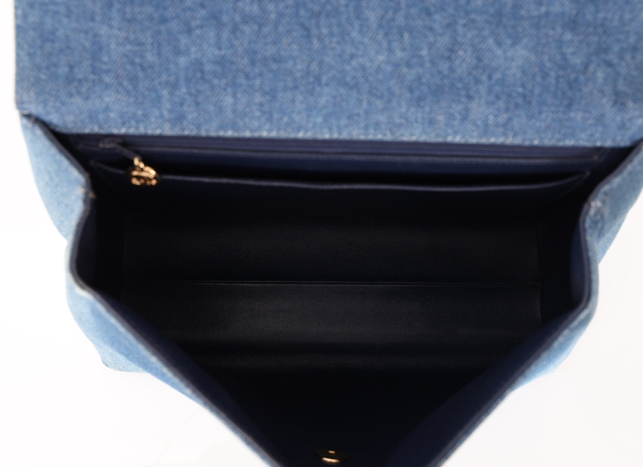 Rare Chanel 1997 Denim Kelly Top Handle - FashioNica