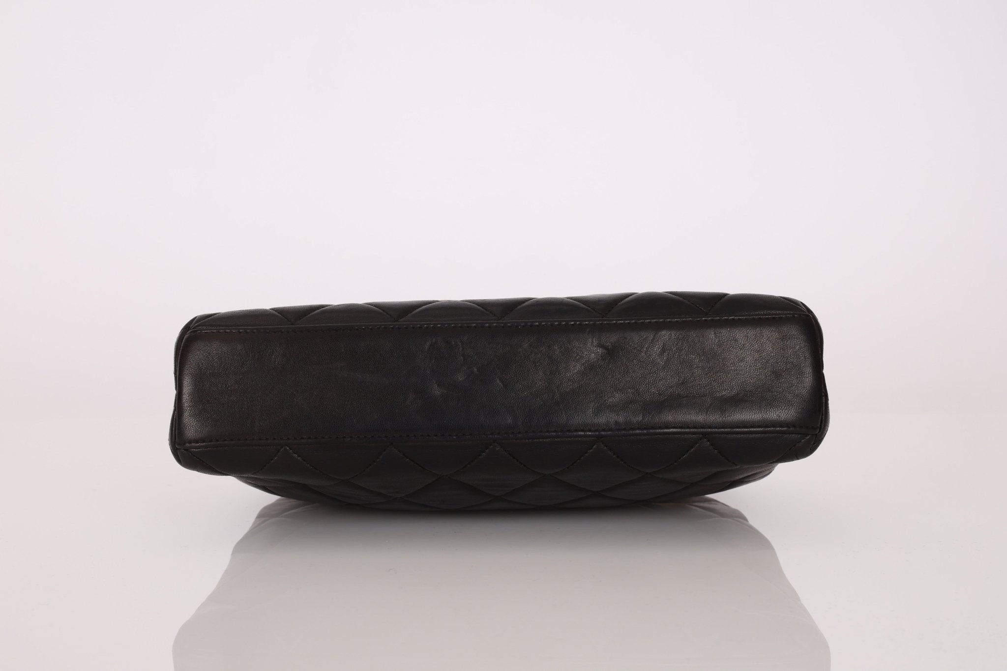 Rare Chanel 1997 Lambskin Turnlock Clutch on Chain 24k GP - FashioNica