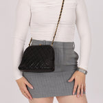 Rare Chanel 1997 Lambskin Turnlock Clutch on Chain 24k GP - FashioNica