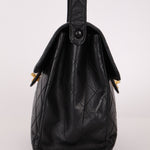 Rare Chanel 1997 Lambskin Turnlock Double - Sided Kelly Shoulder Bag 24k GP - FashioNica