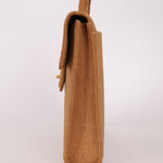 Rare Chanel 1997 Raffia XL Logo Briefcase 24K GP - FashioNica