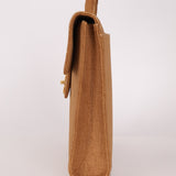 Rare Chanel 1997 Raffia XL Logo Briefcase 24K GP - FashioNica