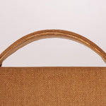 Rare Chanel 1997 Raffia XL Logo Briefcase 24K GP - FashioNica