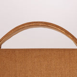 Rare Chanel 1997 Raffia XL Logo Briefcase 24K GP - FashioNica