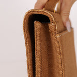 Rare Chanel 1997 Raffia XL Logo Briefcase 24K GP - FashioNica