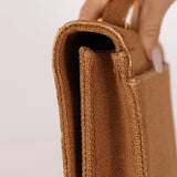 Rare Chanel 1997 Raffia XL Logo Briefcase 24K GP - FashioNica