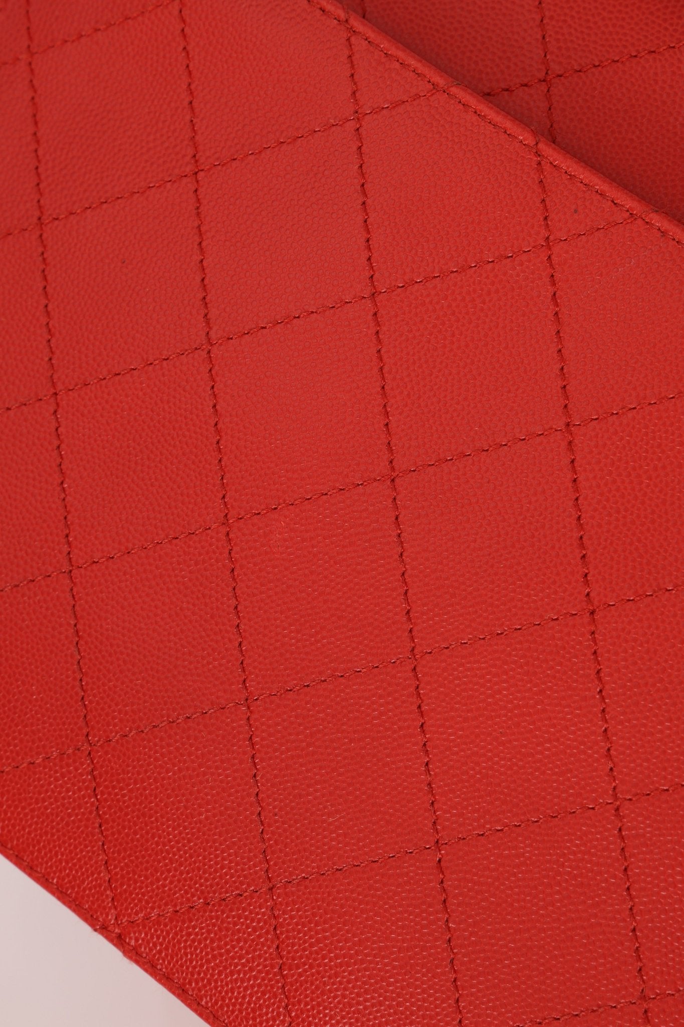 Rare Chanel 1997 Red Caviar Shoulder Kelly Bag 24K GP - FashioNica