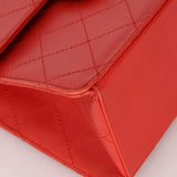 Rare Chanel 1997 Red Caviar Single Small Flap Shoulder Bag - FashioNica