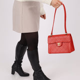 Rare Chanel 1997 Red Caviar Single Small Flap Shoulder Bag - FashioNica