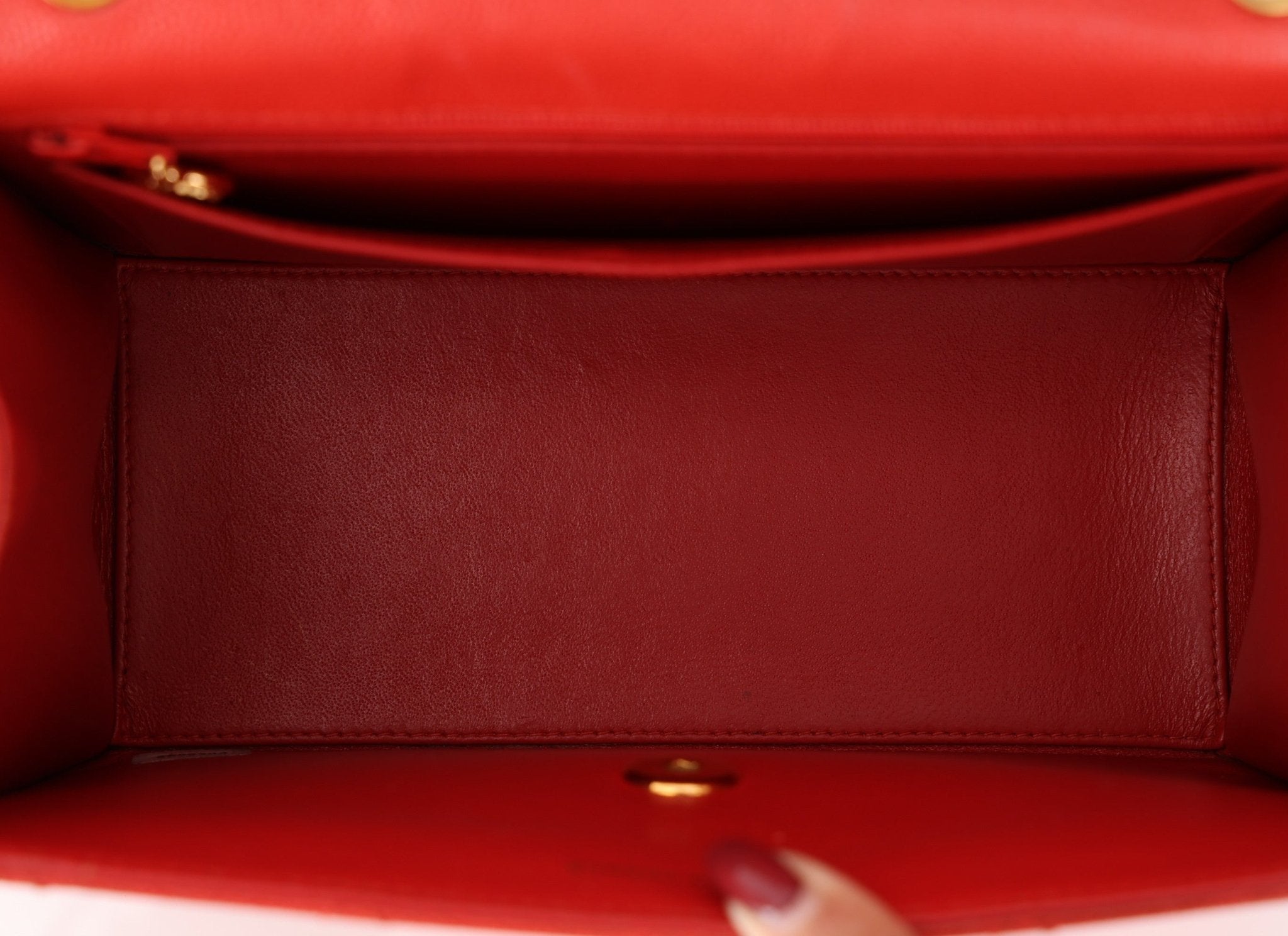 Rare Chanel 1997 Red Caviar Single Small Flap Shoulder Bag - FashioNica