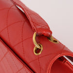 Rare Chanel 1997 Red Caviar Single Small Flap Shoulder Bag - FashioNica