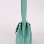 Rare Chanel 1997 Teal Caviar CC Turnlock Envelope Shoulder Kelly - FashioNica