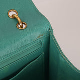 Rare Chanel 1997 Turquoise Caviar Kelly Bag 24K GP - FashioNica